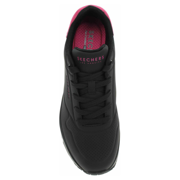 detail Skechers Uno - Pop Back black-hot pink