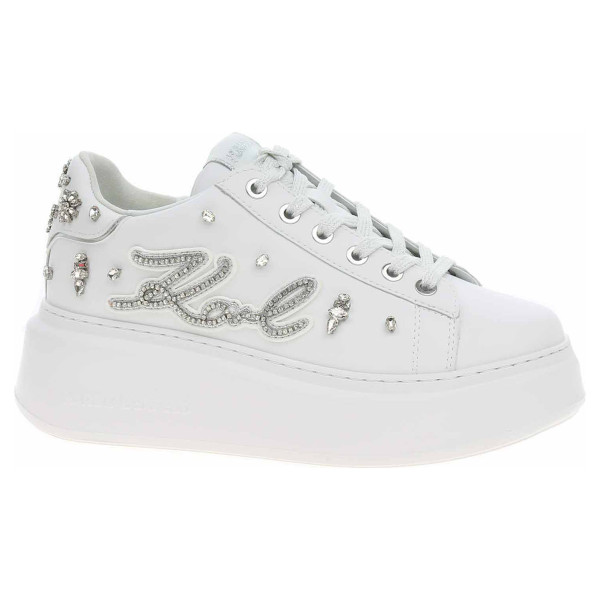 detail Dámská obuv Karl Lagerfeld KL63525 01S White Lthr w-Silver