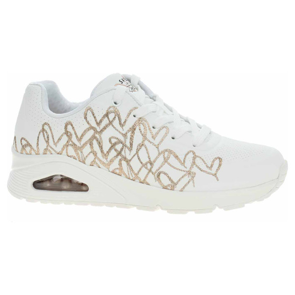 detail Skechers JGoldcrown: Uno - Golden Heart white rose