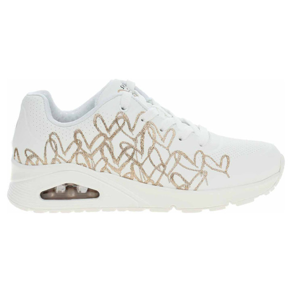 detail Skechers JGoldcrown: Uno - Golden Heart white rose