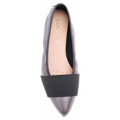 detail Dámské baleriny Caprice 9-24216-22 gunmetal met.