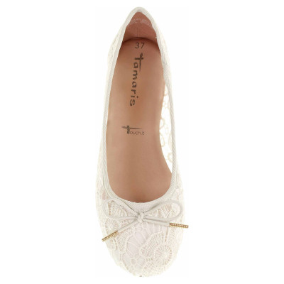 detail Dámské baleriny Tamaris 1-22111-24 ivory macramee