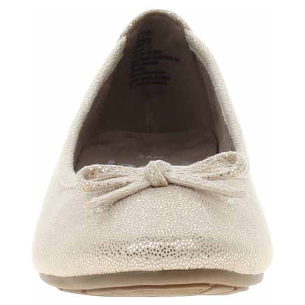 detail Dámské baleriny Jana 8-22164-29 gold glitter