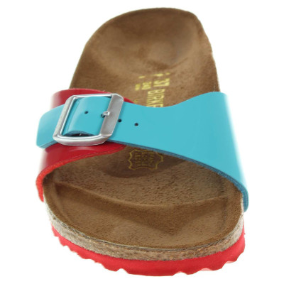 detail Birkenstock Madrid dámské pantofle 439233 červená-modrá