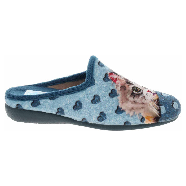 detail Dámské domácí pantofle Medi Line 5170-023 azul barca