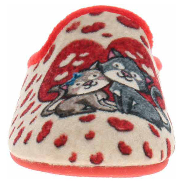 detail Dámské domácí pantofle Medi Line 147-025 rojo