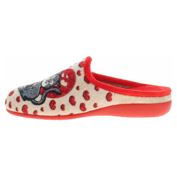 detail Dámské domácí pantofle Medi Line 147-025 rojo