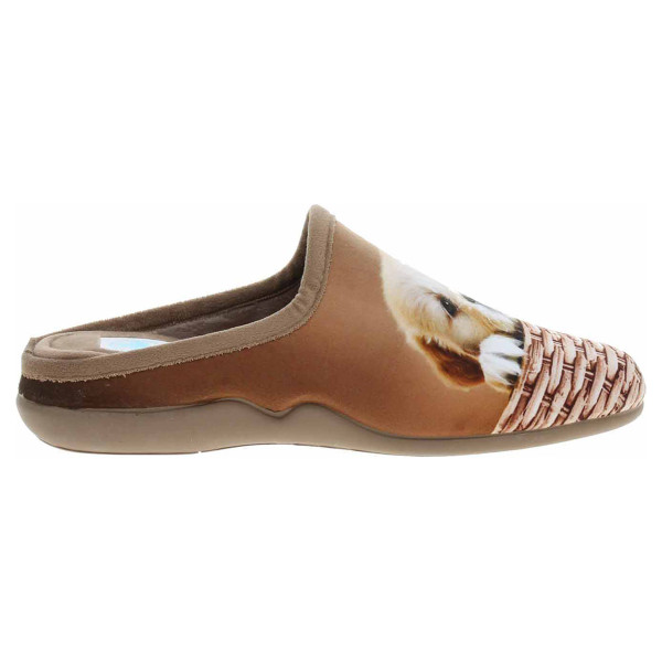 detail Dámské domácí pantofle Medi Line 140-025 hnědá