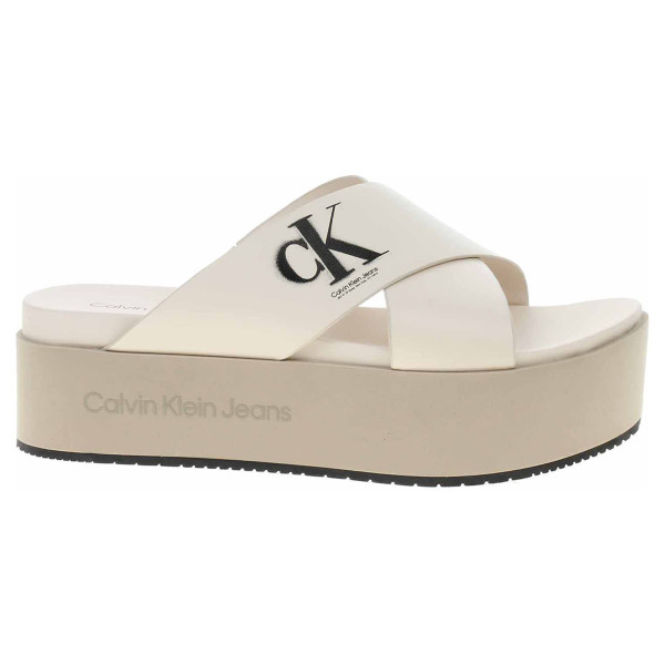 detail Dámské pantofle Calvin Klein YW0YW00964 Ancient White