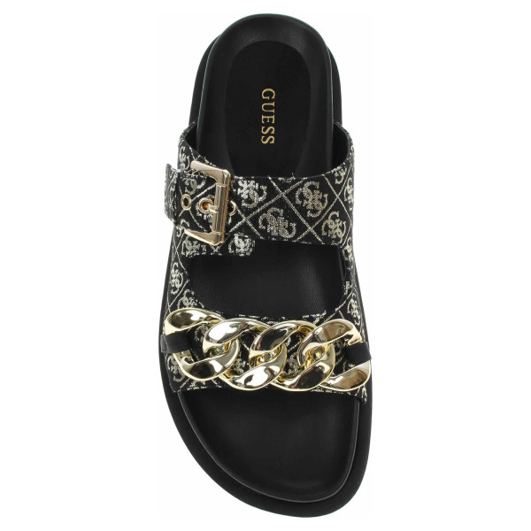 detail Dámské pantofle Guess FL6FATFAL03 BLKPL