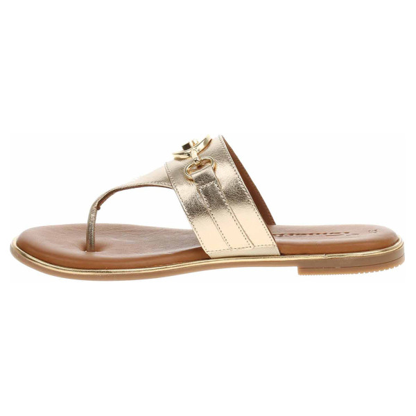 detail Dámské pantofle Tamaris 1-27106-42 light gold