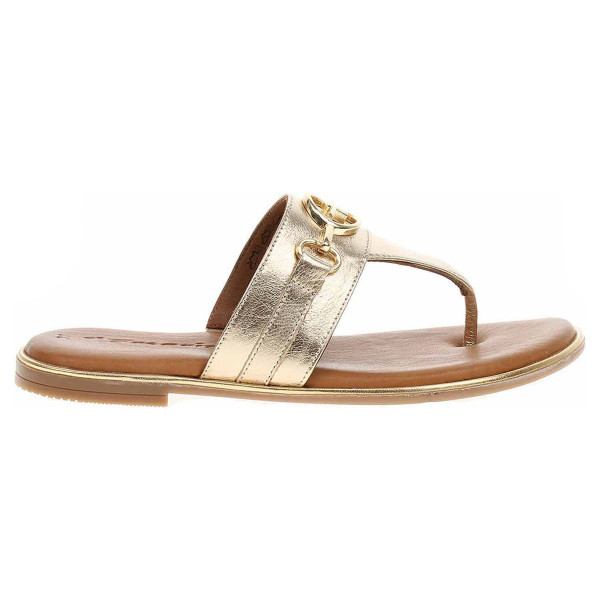 detail Dámské pantofle Tamaris 1-27106-42 light gold