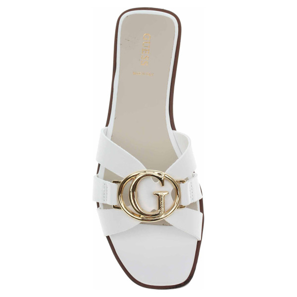 detail Dámské pantofle Guess FLJSYMLEA03-WHITE