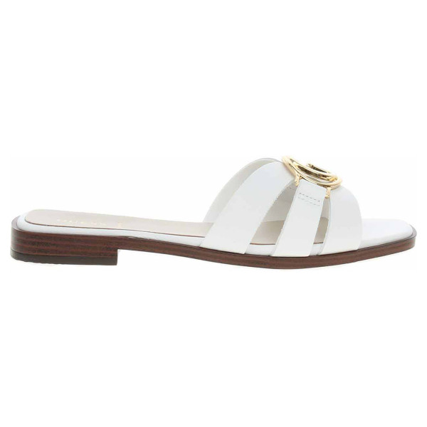 detail Dámské pantofle Guess FLJSYMLEA03-WHITE