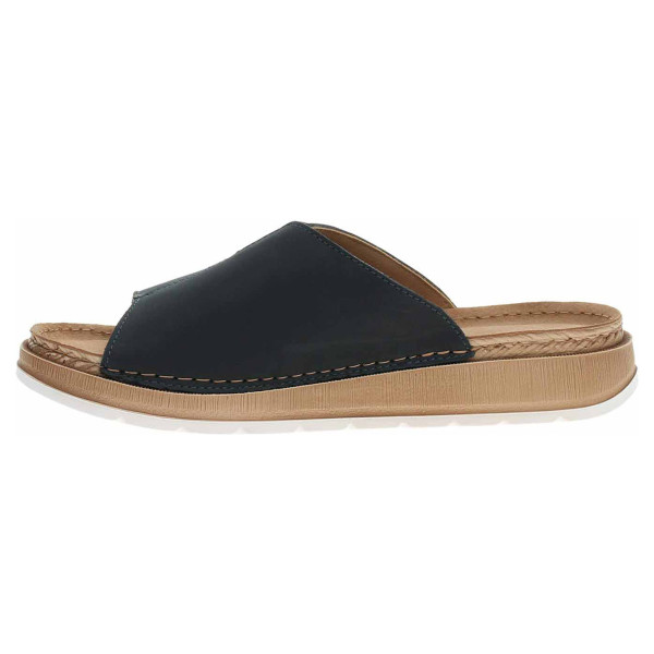 detail Dámské pantofle Marco Tozzi 2-27903-42 navy nubuck