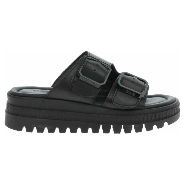 detail Dámské pantofle Tamaris 1-27202-44 black leather