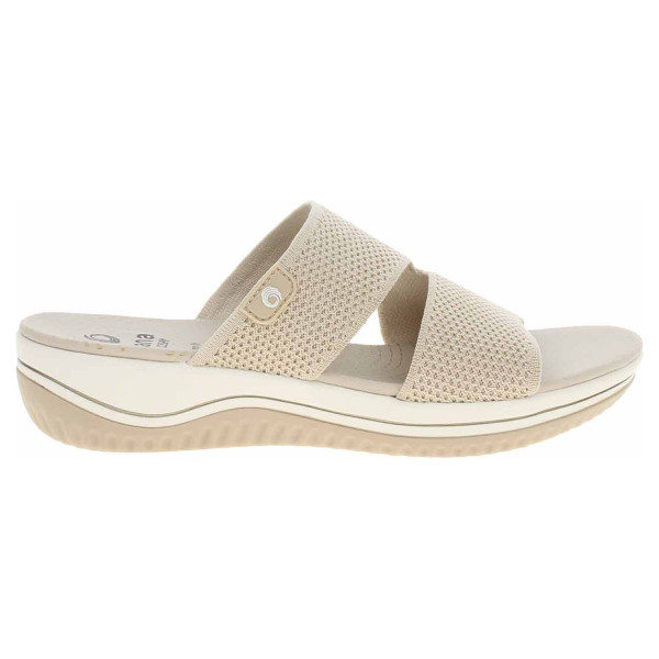 detail Dámské pantofle Jana 8-27270-43 beige-gold