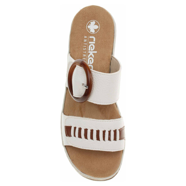 detail Dámské pantofle Rieker 62993-80 weiss