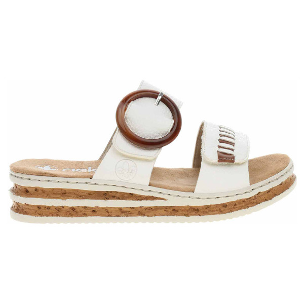 detail Dámské pantofle Rieker 62993-80 weiss