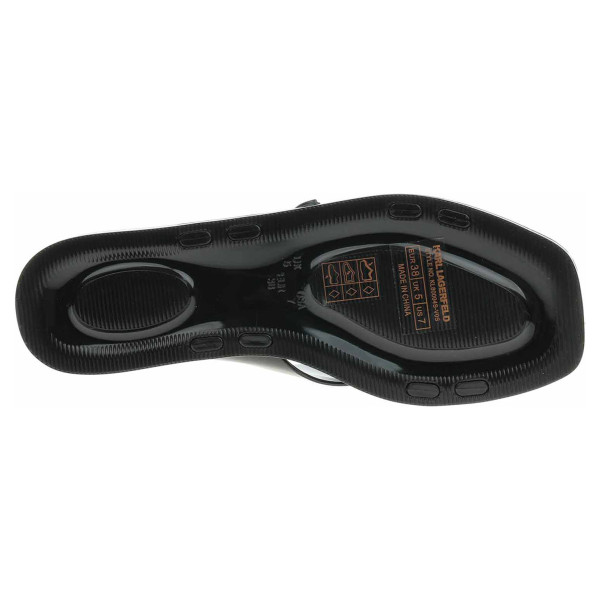 detail Dámské pantofle Karl Lagerfeld KL80004S V0S black rubber w-silver