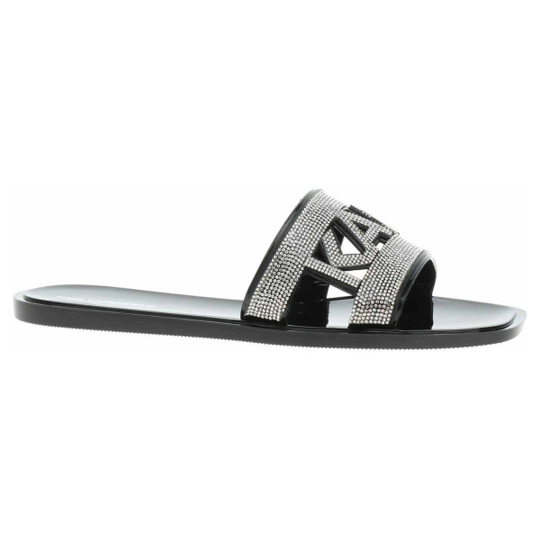 detail Dámské pantofle Karl Lagerfeld KL80005S V0S black rubber w-silver