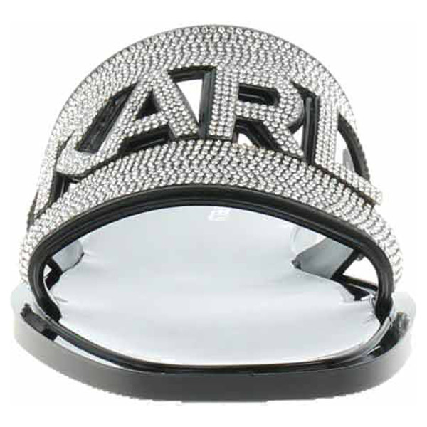 detail Dámské pantofle Karl Lagerfeld KL80005S V0S black rubber w-silver