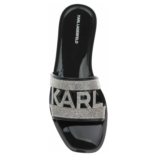 detail Dámské pantofle Karl Lagerfeld KL80005S V0S black rubber w-silver