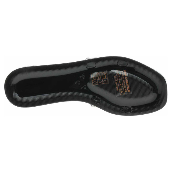 detail Dámské pantofle Karl Lagerfeld KL80005S V0S black rubber w-silver