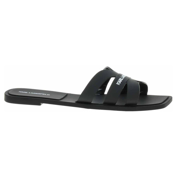 detail Dámské pantofle Karl Lagerfeld KL80025 V00 black rubber