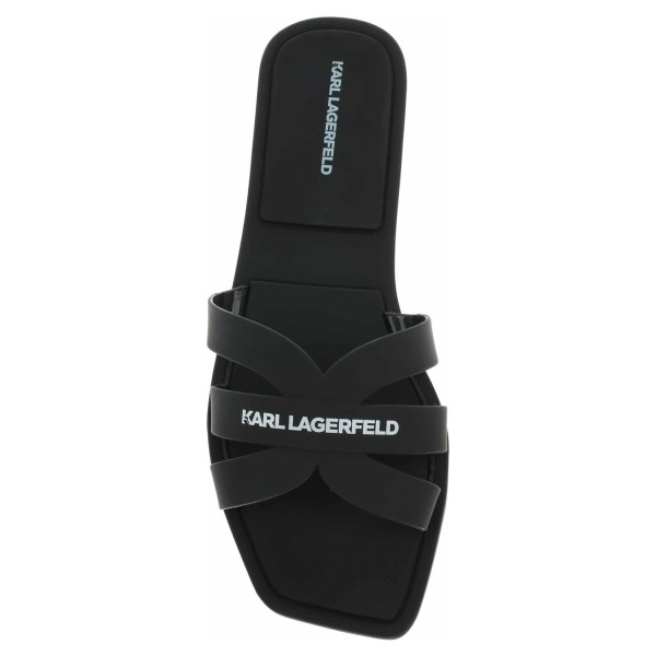 detail Dámské pantofle Karl Lagerfeld KL80025 V00 black rubber