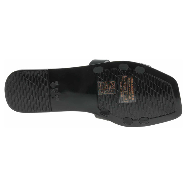 detail Dámské pantofle Karl Lagerfeld KL80025 V00 black rubber