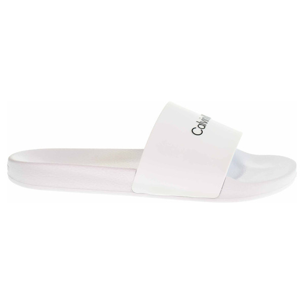detail Dámské plážové pantofle Calvin Klein HW0HW00746 YAF Ck white