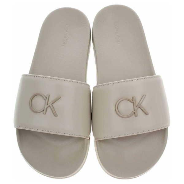Dámské pantofle Calvin Klein HW0HW01509 0GC Stoyn Beige