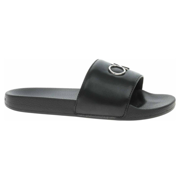 detail Dámské pantofle Calvin Klein HW0HW01509 0GS Black-Silver
