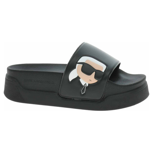 detail Dámské plážové pantofle Karl Lagerfeld KL88808N V00 black rubber