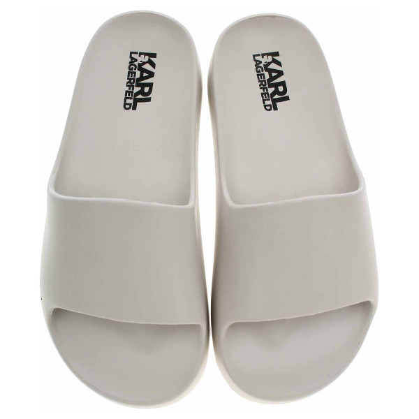 detail Dámské plážové pantofle Karl Lagerfeld KL86000 VGT off white eco