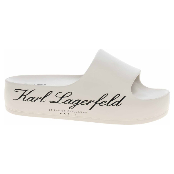 detail Dámské plážové pantofle Karl Lagerfeld KL86000 VGT off white eco