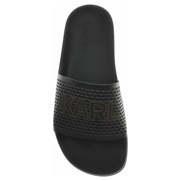 detail Dámské pantofle Karl Lagerfeld KL80915 000 Black Lthr