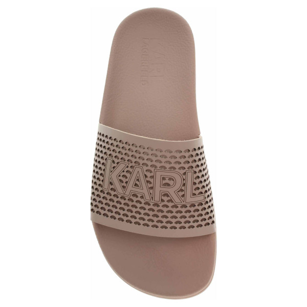 detail Dámské pantofle Karl Lagerfeld KL80915 0T8 Stone Lthr