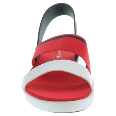 detail Lacoste Vivont Sandal dámské sandály červená-modrá-bílá