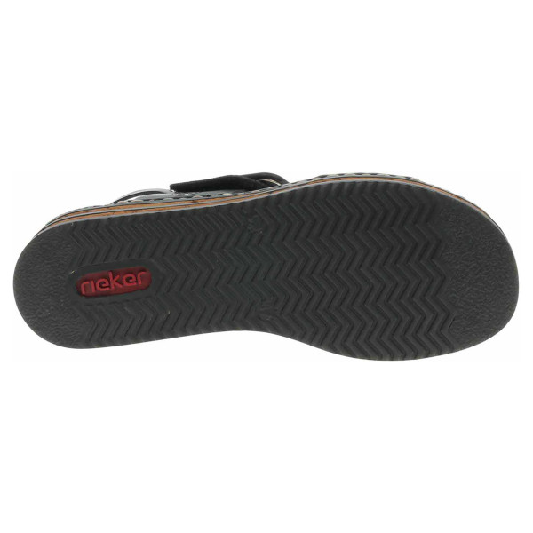 detail Dámské sandály Rieker 62950-00 schwarz