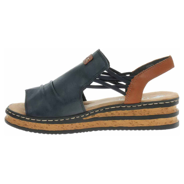 detail Dámské sandály Rieker 62962-14 blau kombi