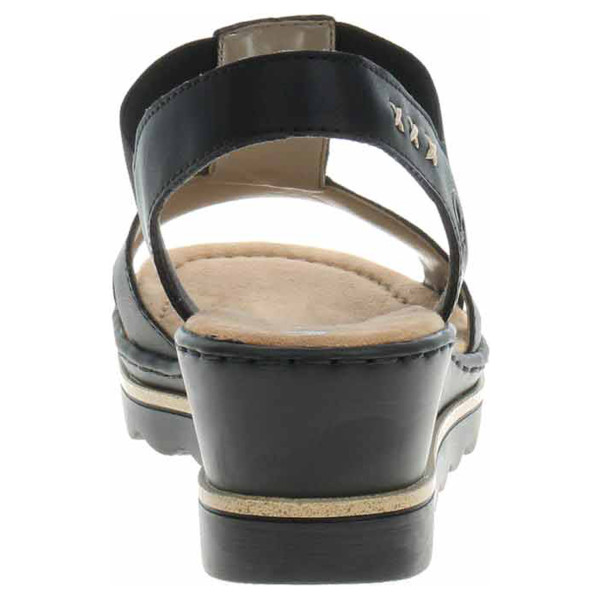 detail Dámské sandály Rieker 67498-00 schwarz