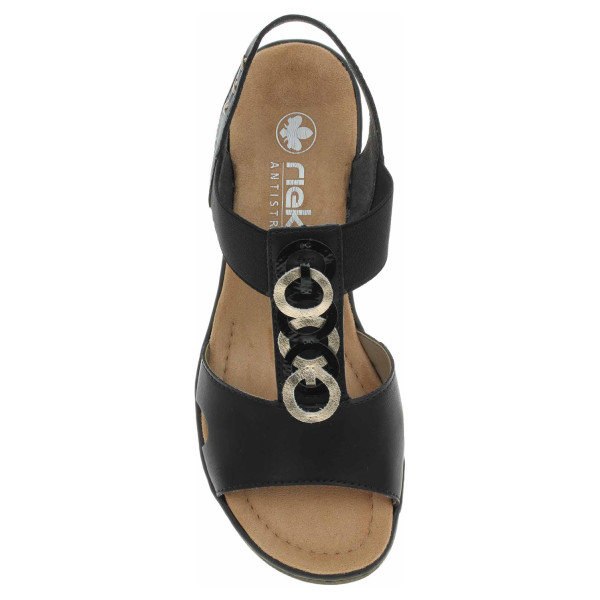 detail Dámské sandály Rieker 67498-00 schwarz