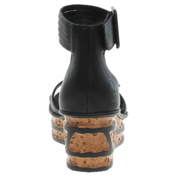 detail Dámské sandály Rieker 68194-00 schwarz