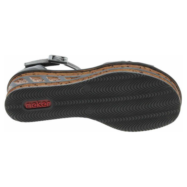 detail Dámské sandály Rieker 68194-00 schwarz