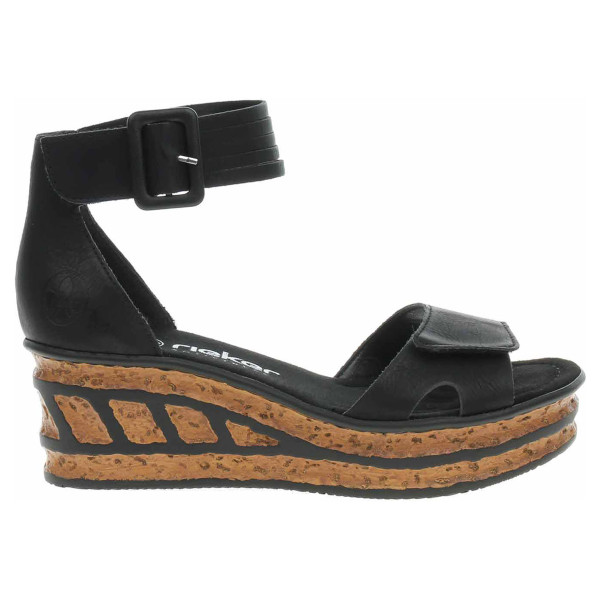 detail Dámské sandály Rieker 68194-00 schwarz