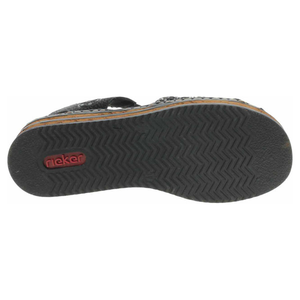 detail Dámské sandály Rieker 62971-00 schwarz kombi