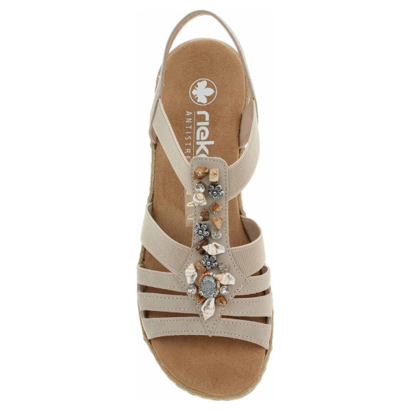 detail Dámské sandály Rieker V0649-62 beige