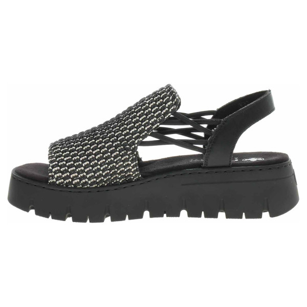 detail Dámské sandály Rieker V1051-00 schwarz